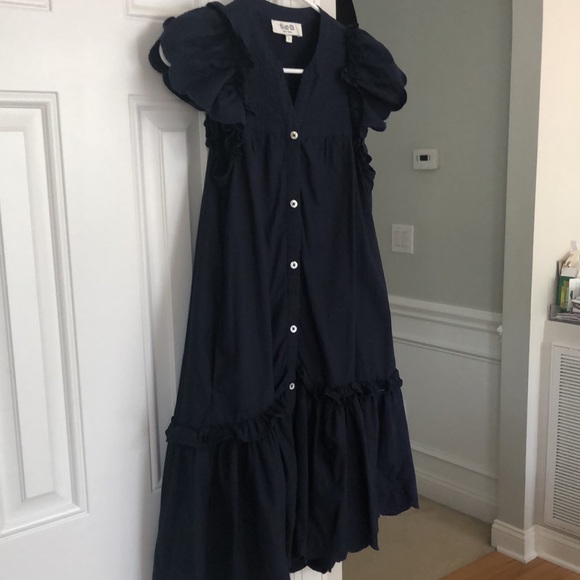 Sea New York Heidi Heart Quilt Petal Sleeve Tiered Dress. Size Small - Picture 7 of 14